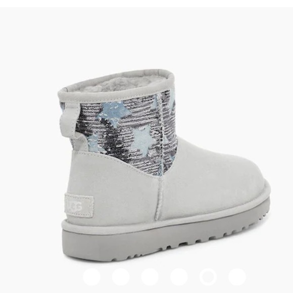 UGG CLASSIC MINI SEQUIN STARS IN GREY - Picture 8 of 10